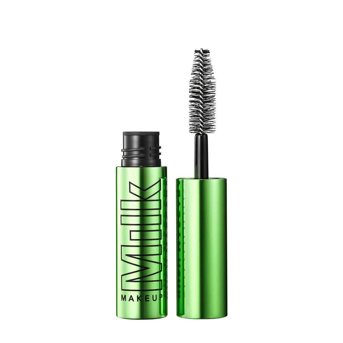 Milk Makeup front packaging shows sleek tube and bold branding, highlighting portability