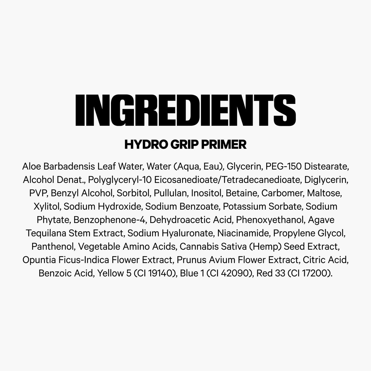 Milk Makeup product label close‑up highlighting clean ingredients like hyaluronic acid