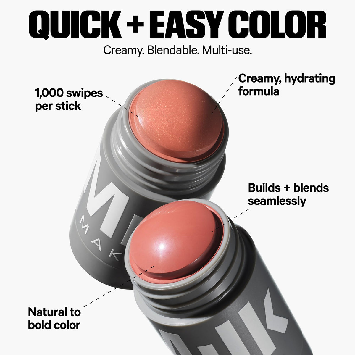 Milk Makeup lip + cheek stick open twist detail highlighting protective disk and twist mechanism