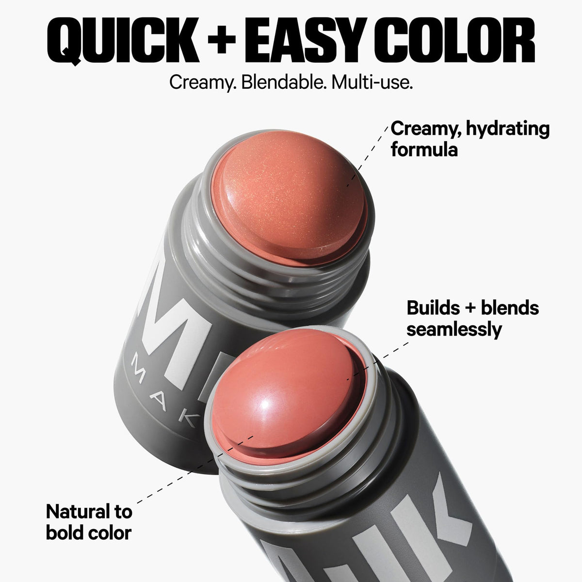 Milk Makeup minis shown in hand for scale, ideal travel sizes and on‑the‑go convenience