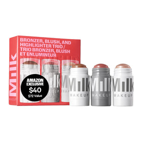 Milk Makeup full-size trio front packaging shows all three sticks and benefits