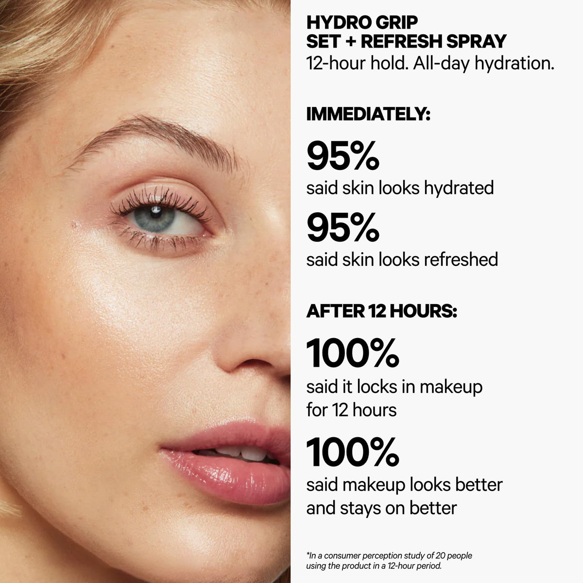 Model wearing Milk Makeup Werk on lips and cheeks showing natural, blendable color