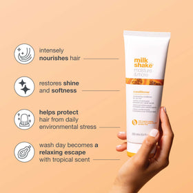 milk_shake label close-up highlighting milk proteins and hyaluronic acid benefits