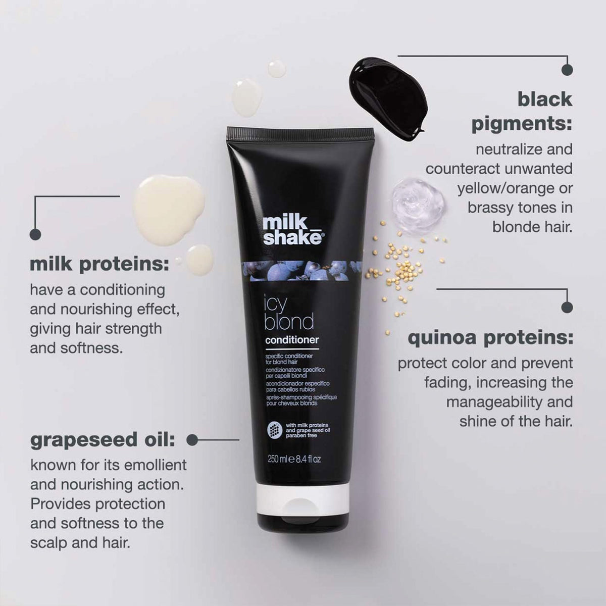 milk_shake pigmented cream close-up revealing black pigment for toning