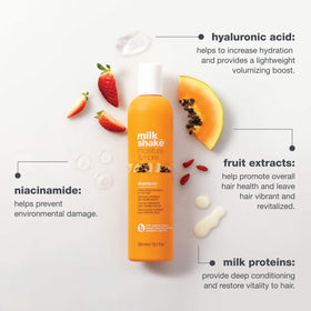 milk_shake shampoo applied to wet hair demonstrating smoothness