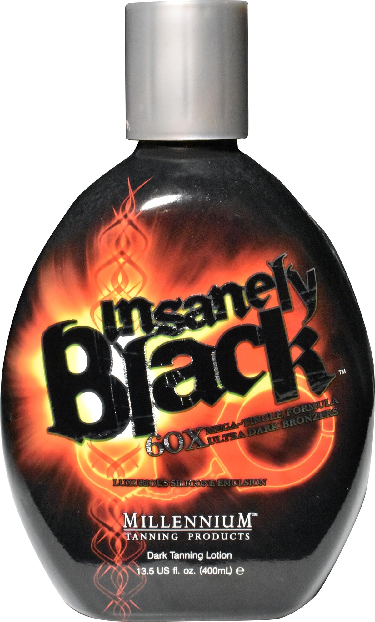 Millennium Tanning bottle in tanning salon environment suggesting professional use