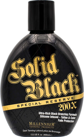 Millennium Solid Black front packaging showing label and 13.5 oz size, clear product identity