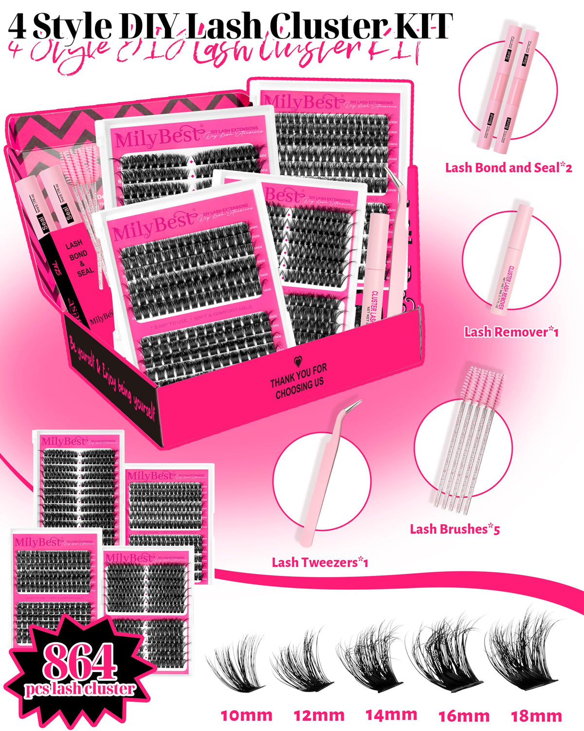 MilyBest close-up of lash cluster texture highlighting soft fibers and comfort