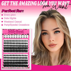MilyBest bottom lashes laid out to show delicate lower-lash options and natural finish