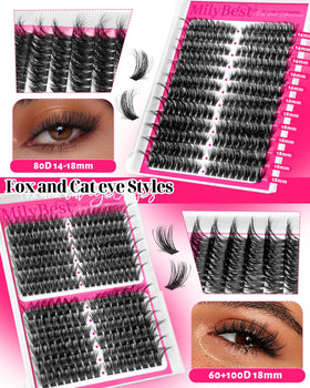 MilyBest angled tweezers and five brushes arranged for precise application
