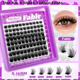 MilyBest fiber texture macro showing soft, featherlight lash strands