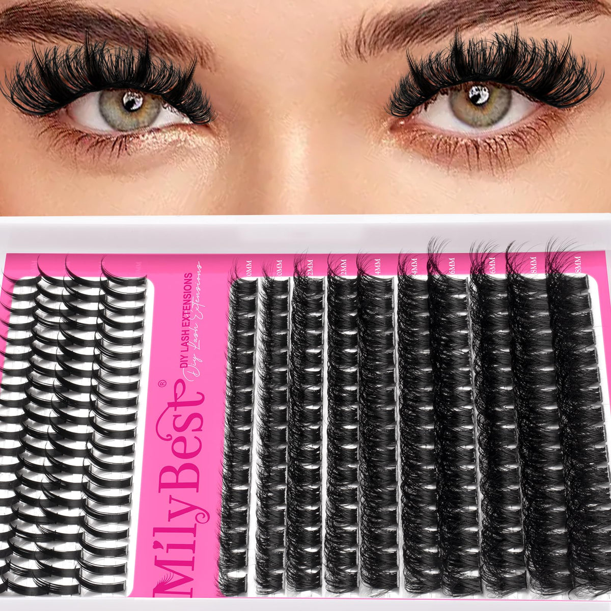 MilyBest side-by-side length comparison 13mm to 19mm for customized styling