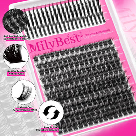 MilyBest macro of lash fibers showing soft texture for lightweight comfort
