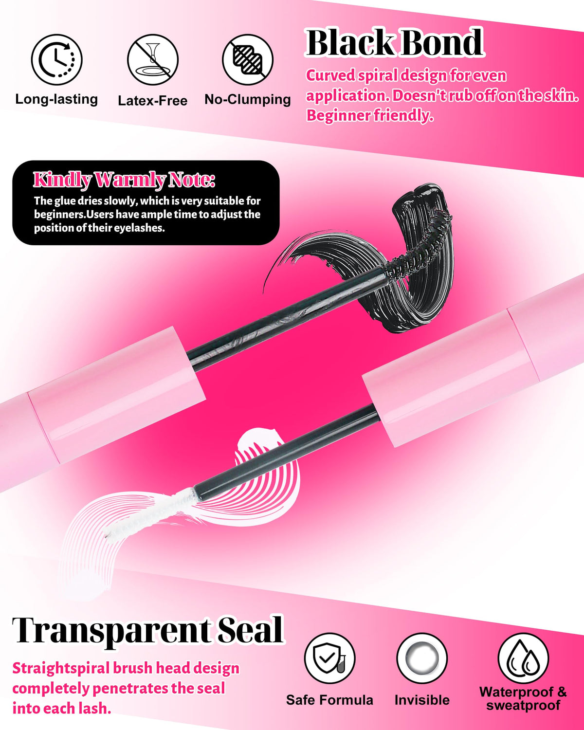 MilyBest precision tweezers and five brushes for accurate placement and styling