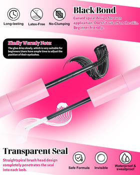 MilyBest precision tweezers and five brushes for accurate placement and styling