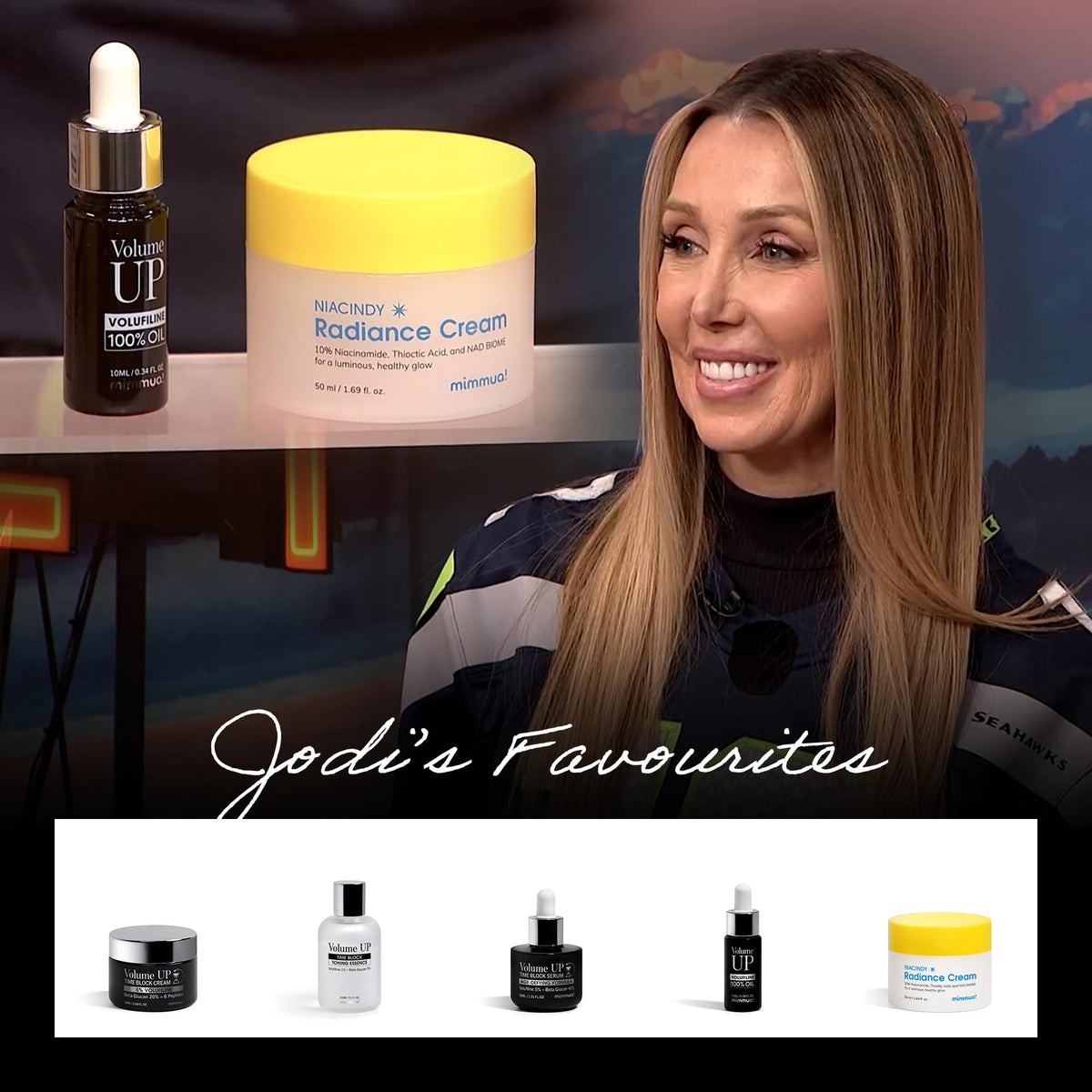 mimmua! Volufiline ingredient visual highlighting volumizing benefit for plumper skin