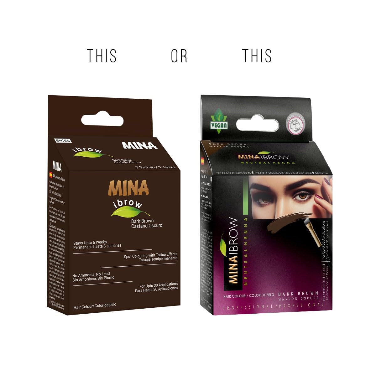 MinaiBrow kit contents laid out for easy at-home application