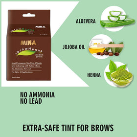 MinaiBrow styling on vanity illustrating at-home natural color routine