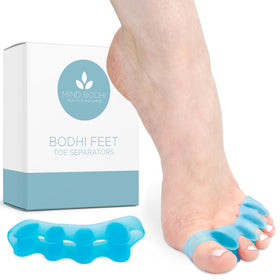 Mind Bodhi front packaging showing blue toe separators and clear benefits