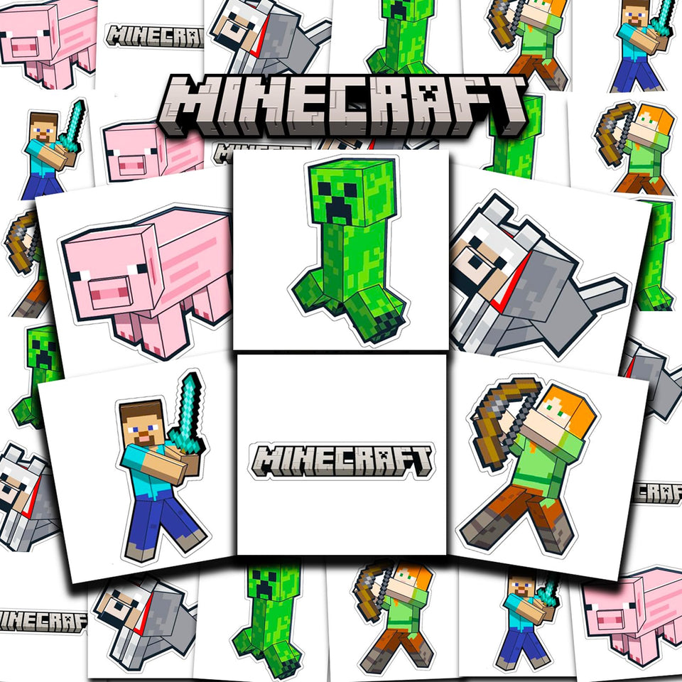 Minecraft pack front showing licensed characters and quantity benefit