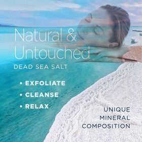 Close-up of Minera fine-grain Dead Sea salt texture illustrating fast-dissolving crystals