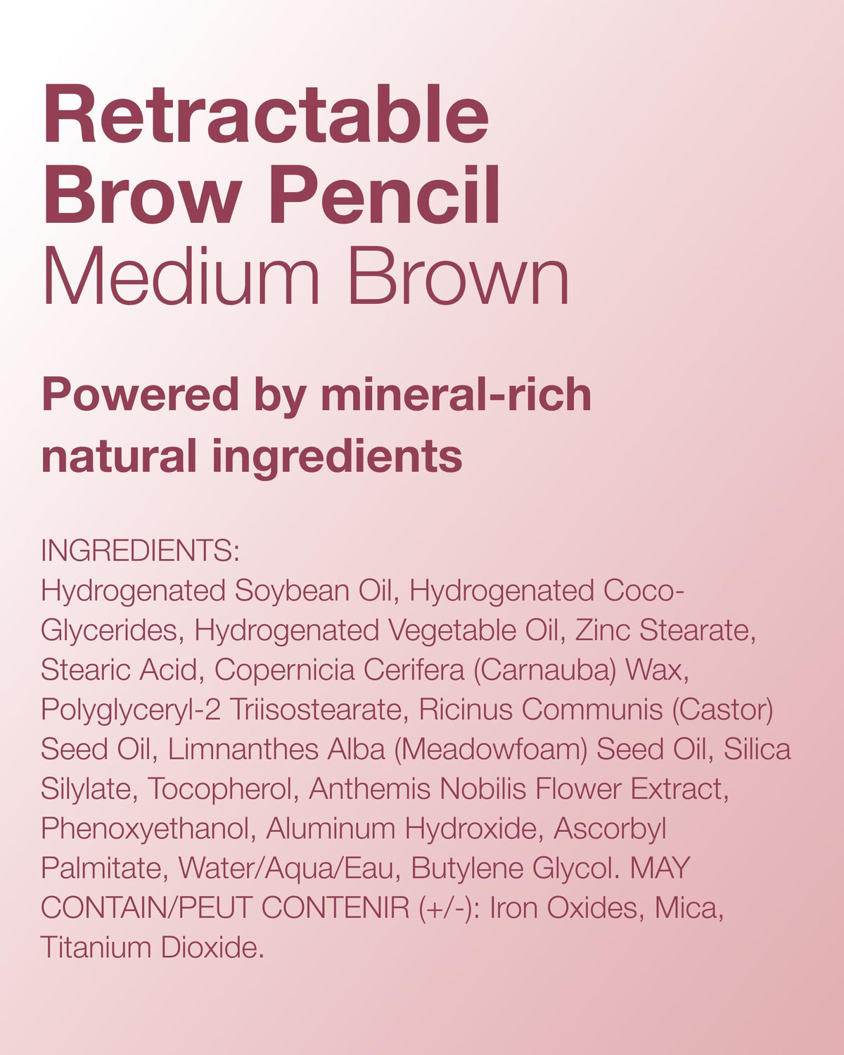 Mineral Fusion product label listing clean-ingredient highlights