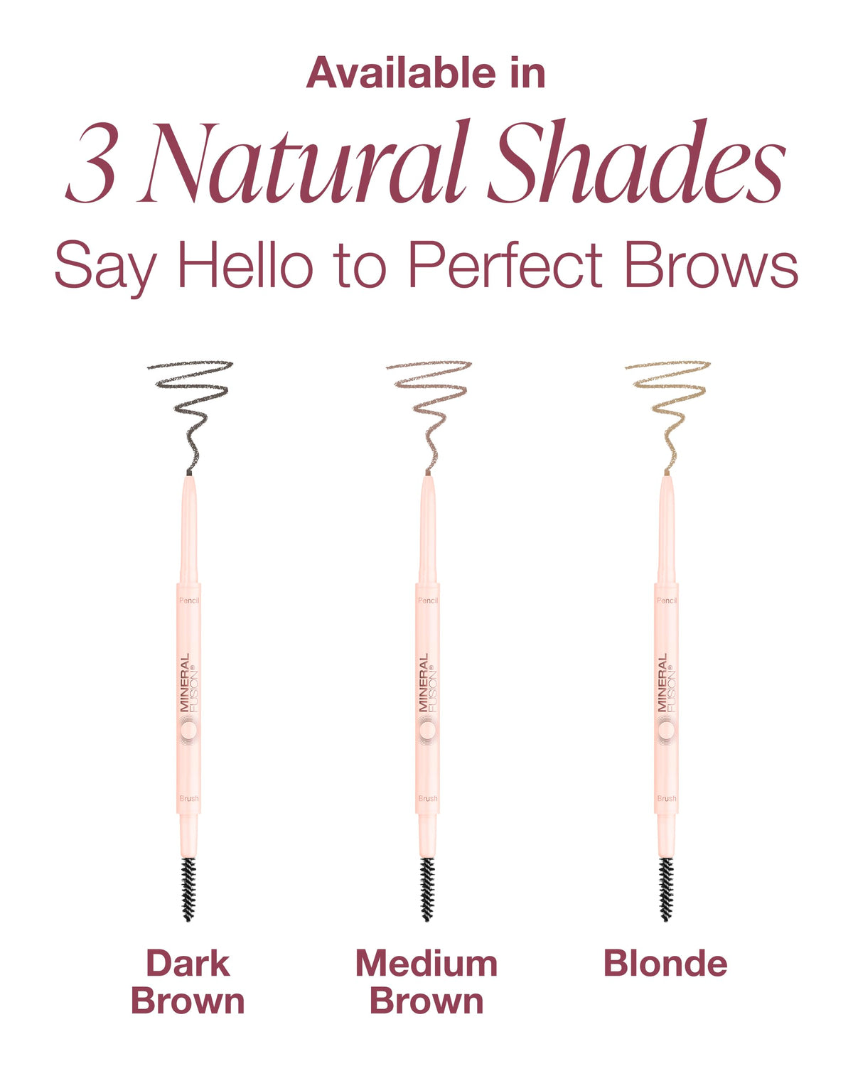 Mineral Fusion pencil placed beside makeup bag for on-the-go grooming