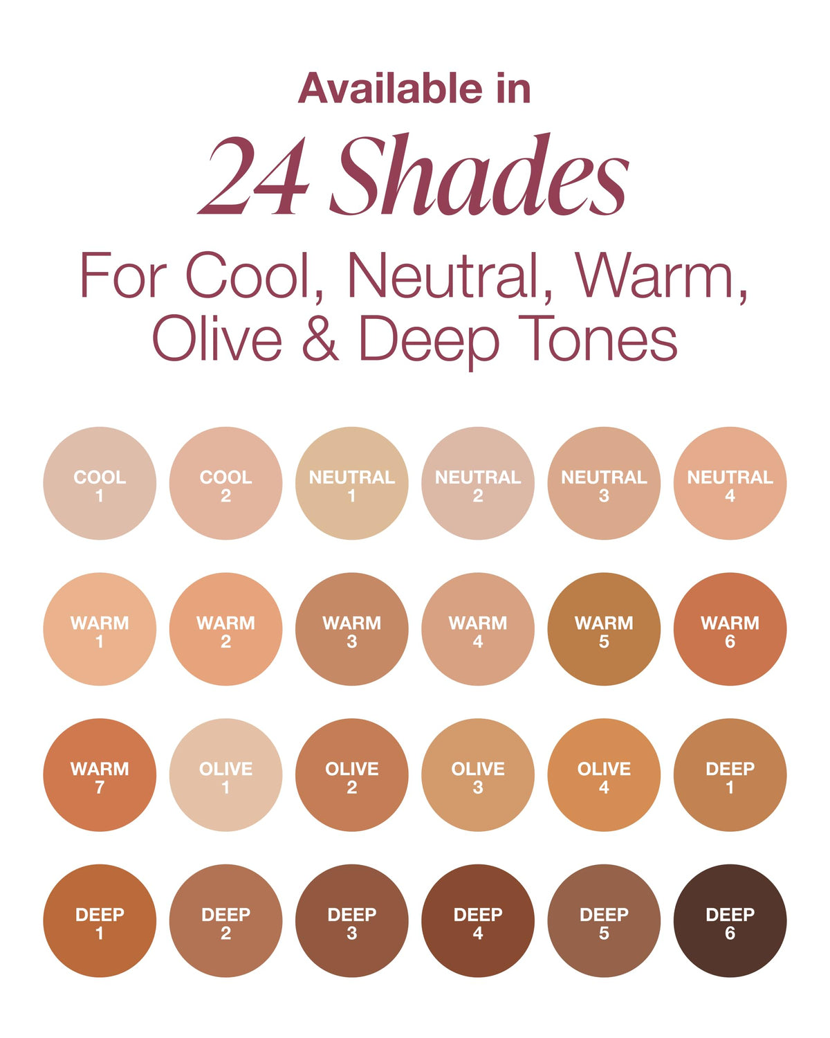 Compact beside skin tone swatches showing Mineral Fusion color match benefit