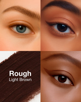 Mineral Fusion eyeliner applied along lash line demonstrating natural definition