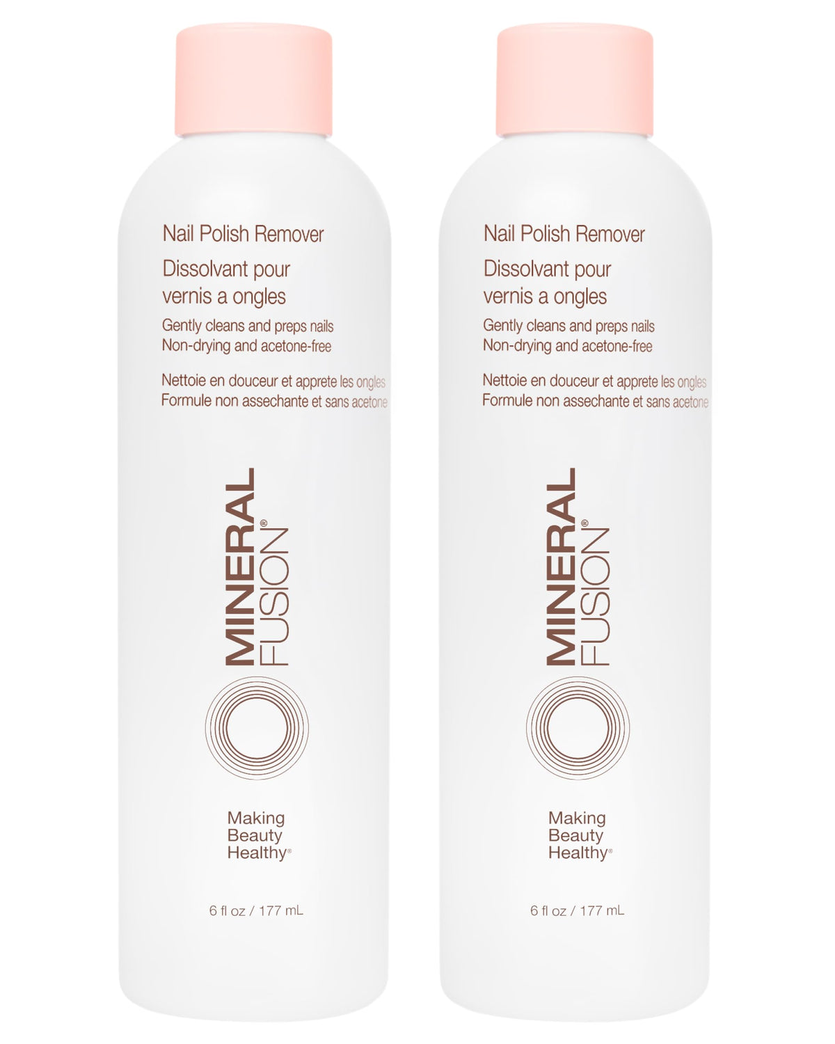 Mineral Fusion front packaging showing twin 6 fl oz bottles and benefits