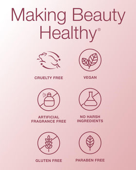 Mineral Fusion ingredient label highlighting non-toxic formulation and cleaner-beauty benefit