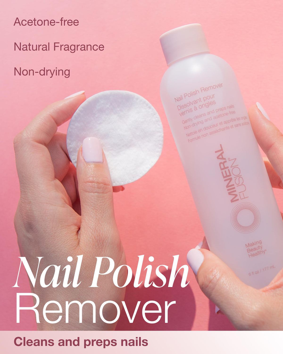 Mineral Fusion clear liquid texture demonstrating non-drying formula