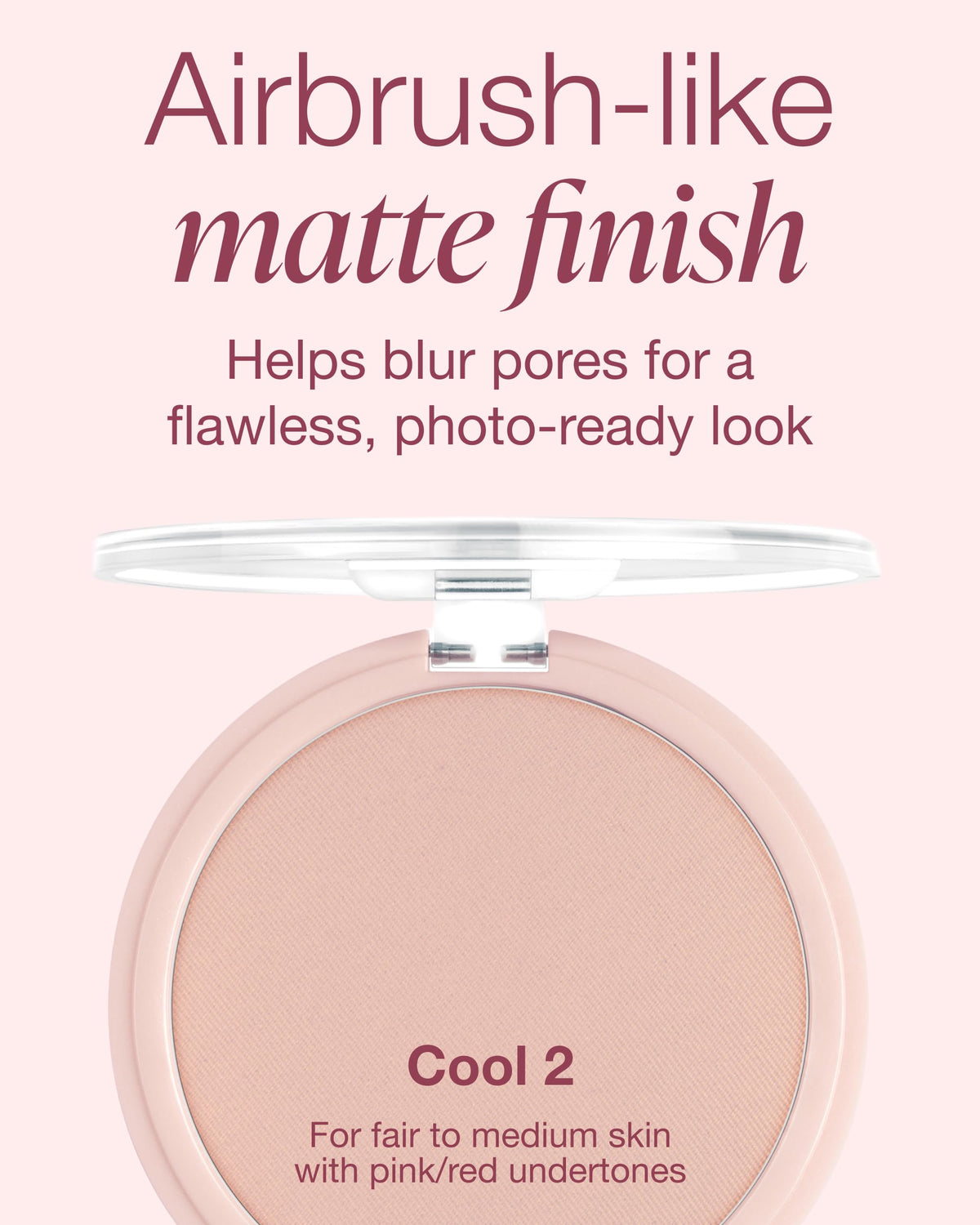 Mineral Fusion powder swatch on fair-medium skin illustrating cool 2 undertone match and blendability