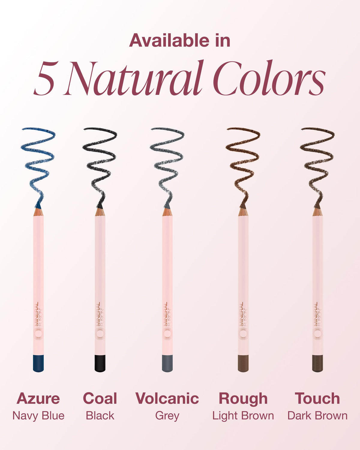 Mineral Fusion swatch comparison of shades showing buildable color options