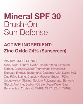 Mineral Fusion powder texture close-up showing fine, oil-absorbing particles