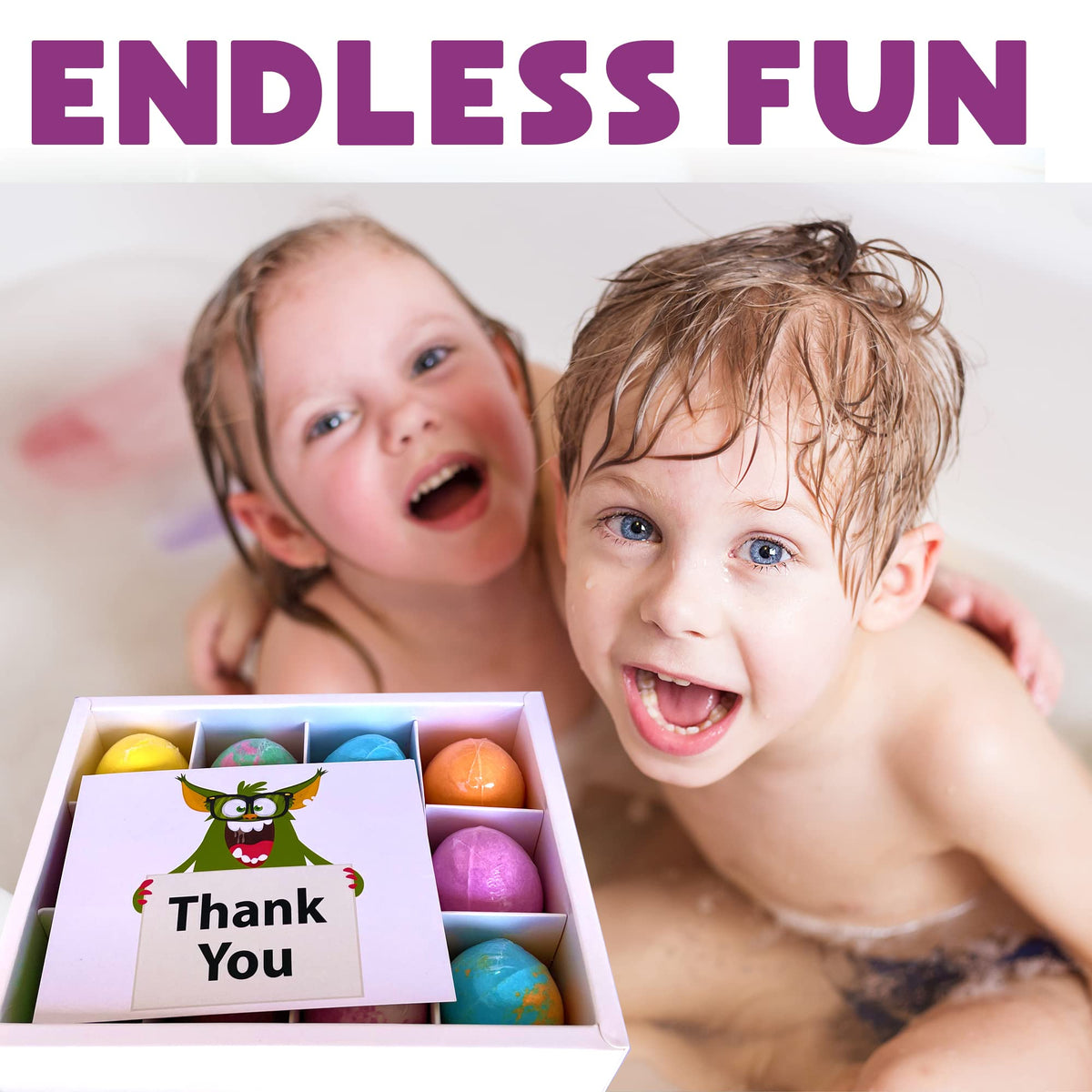 Mineral Me California bath bomb in hand showing size and child-friendly scale