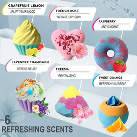 Mineral Me California close-up of cupcake-shaped bath bomb showing cute details