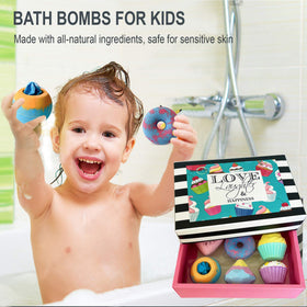 Mineral Me California fizz dissolving in tub showing colorful bathwater fun