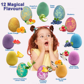 Mineral Me California individually wrapped bath bombs arranged for easy gifting and party favor use