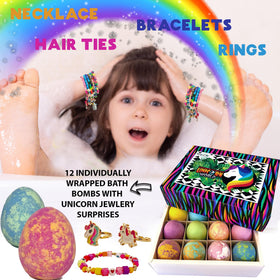 Mineral Me California opened bath bomb revealing surprise jewelry that delights and motivates kids
