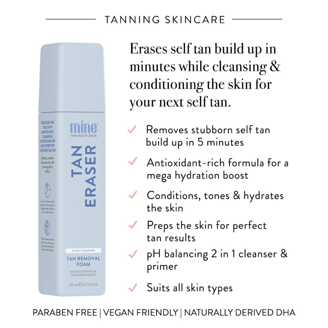 Minetan BODY.SKIN applying foam on forearm for smooth tan removal