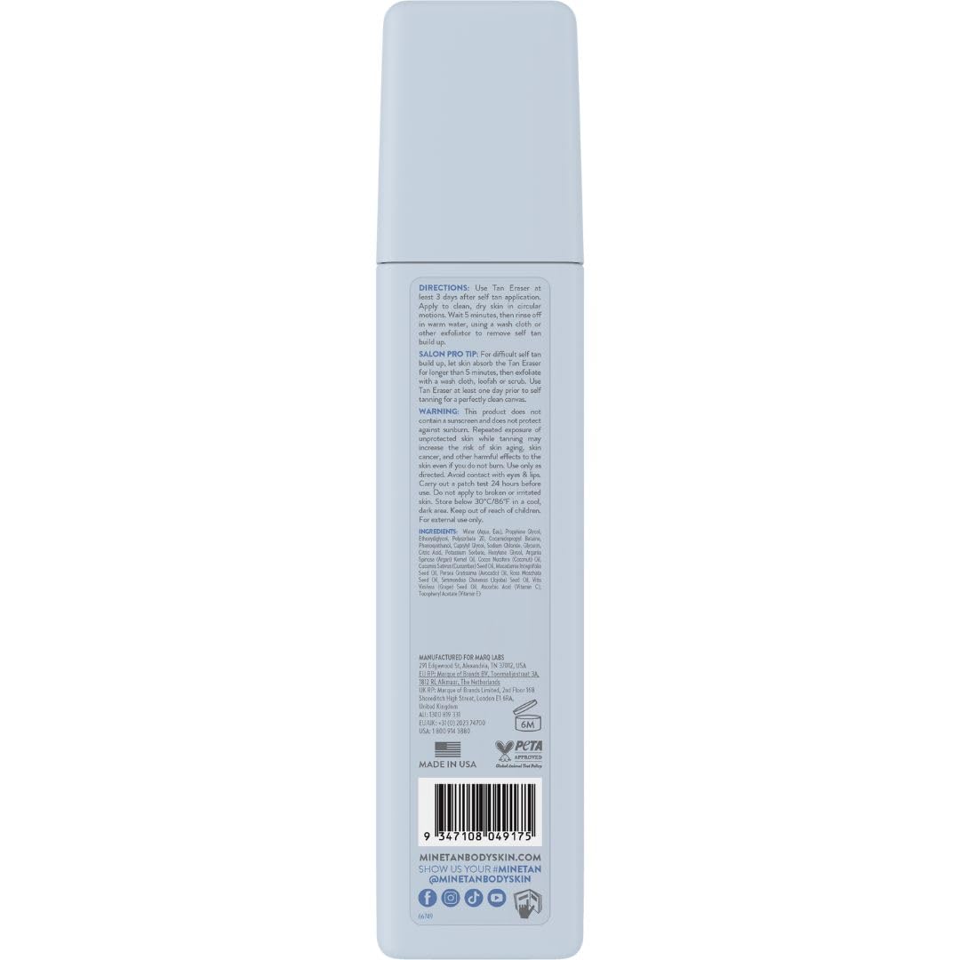 Minetan BODY.SKIN foam texture close-up for gentle hydrating removal