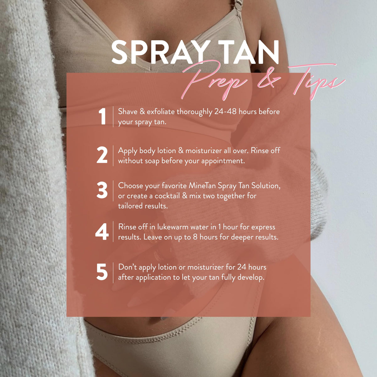 MINETAN BODY.SKIN in-use with handheld spray gun for even professional coverage