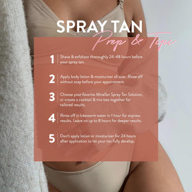MINETAN BODY.SKIN in-use with handheld spray gun for even professional coverage