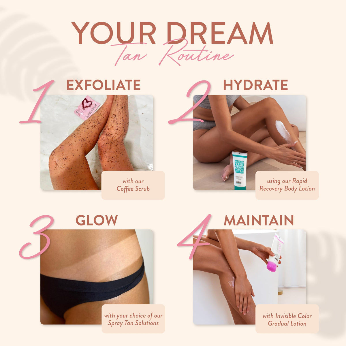 MINETAN BODY.SKIN lifestyle image of bronzed model after application