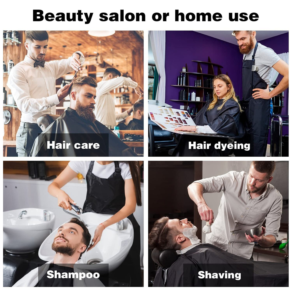 Minewill stylist using cape in salon showcasing professional usability benefit