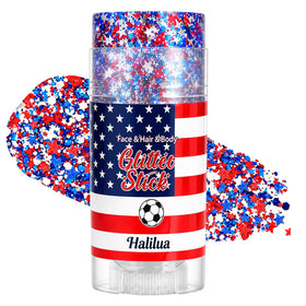 Minfei front packaging showing patriotic glitter stick, easy grab-and-go