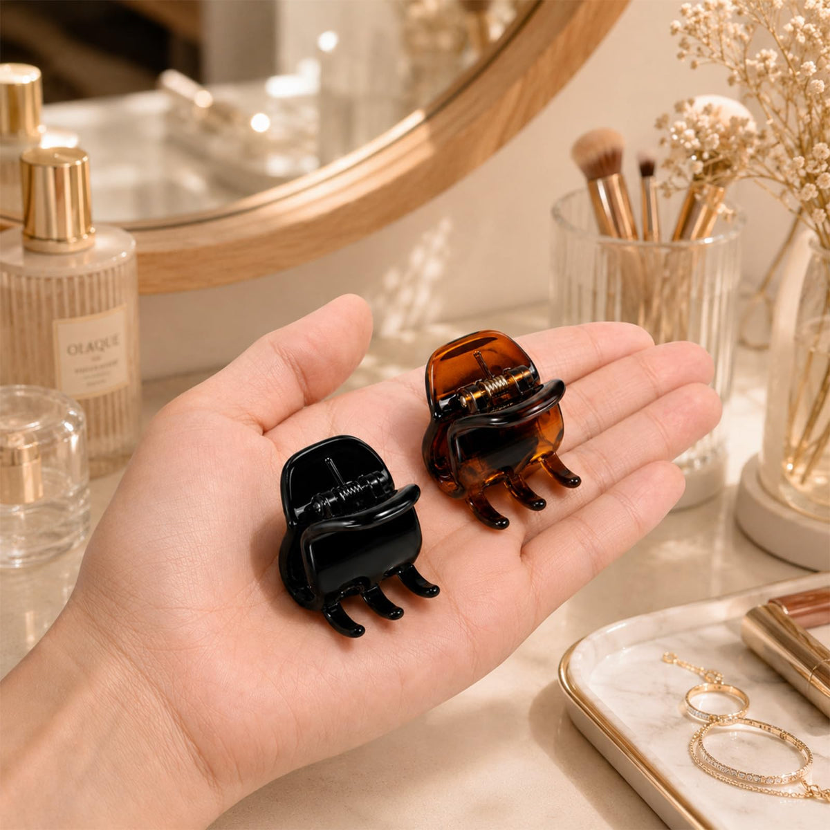 minihope black and brown clips paired to match different hair tones and outfit versatility