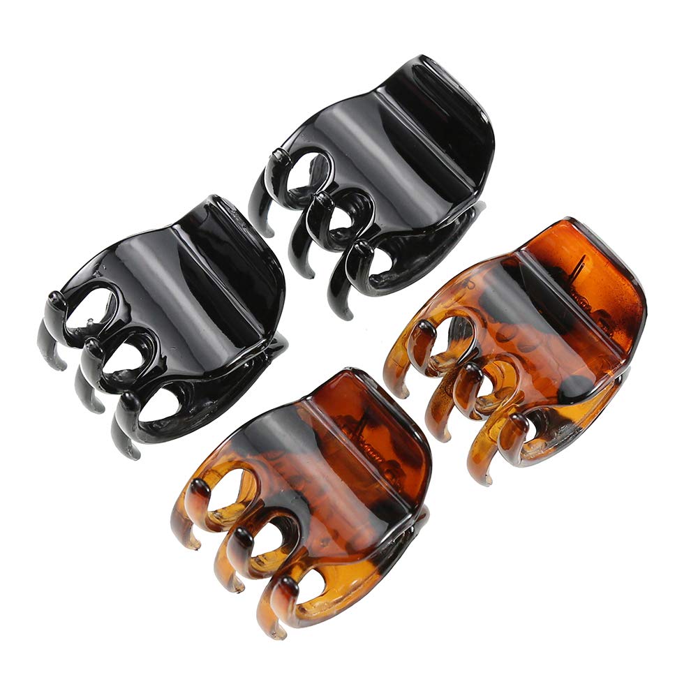 minihope front view of four medium claw clips showing colors and packaging, practical everyday hold