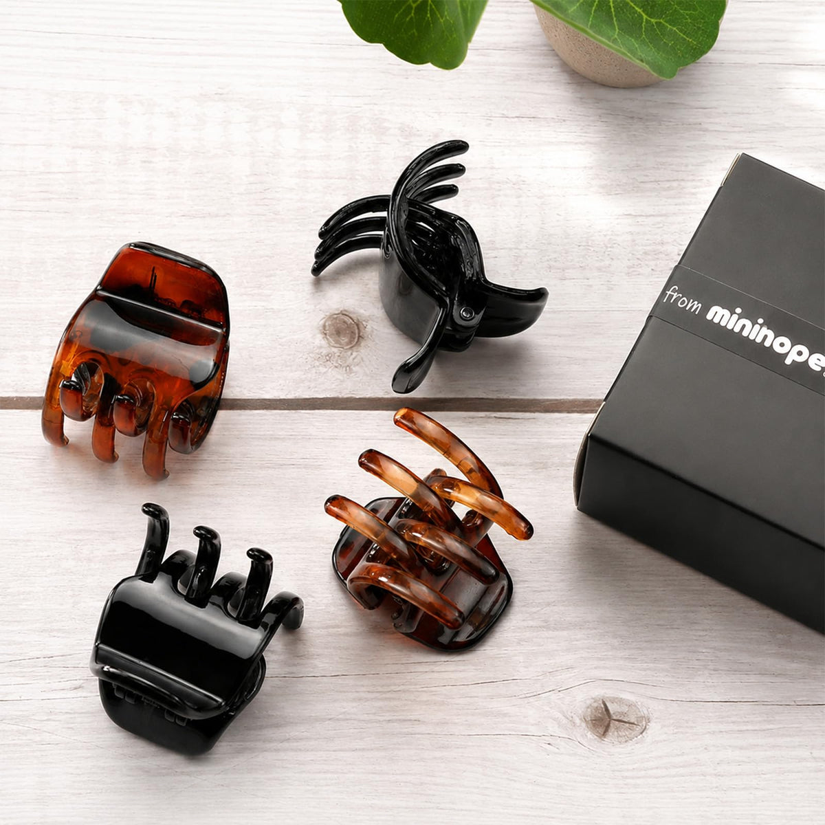 minihope organized layout of four clips and warranty card showing included extras and value
